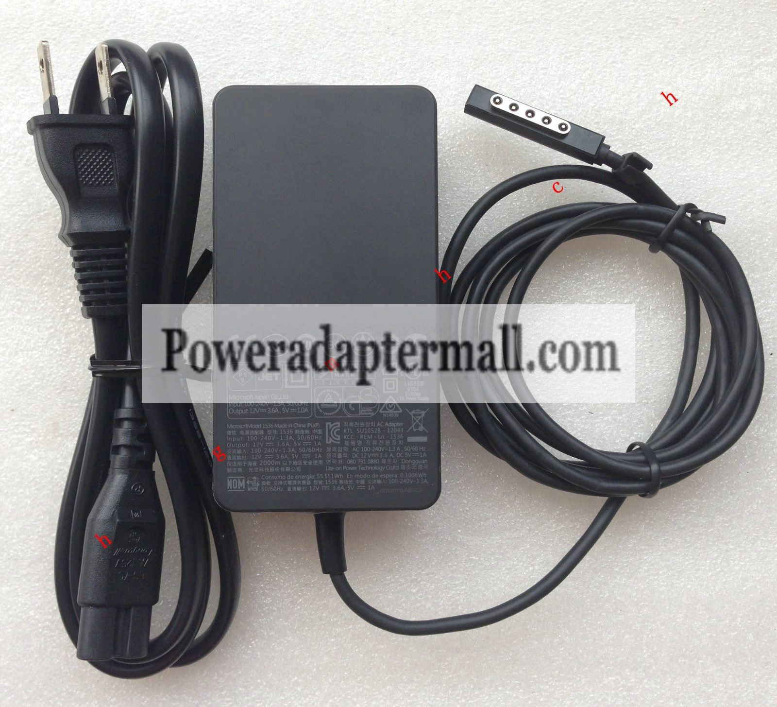 Original Microsoft 1536 48W Charger Surface Pro 2 7EX-00004 PC Original Microsoft 1536 48W Charger Surface Pro 2 7EX-00004 PC